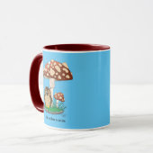 春雨シャワーフクロウキノコ マグカップ (正面左)