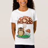 春雨シャワーフクロウキノコ Tシャツ (正面)