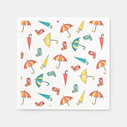 春雨I スタンダードカクテルナプキン (正面)