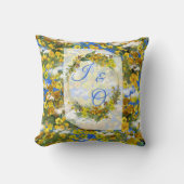 春雲の中の花バターカップ クッション (正面)