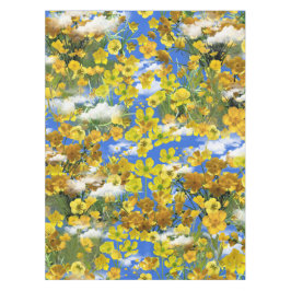 春雲の中の花バターカップ テーブルクロス