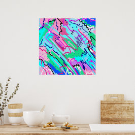 春風景抽象芸術アート ポスター