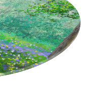 春風景油絵、森。 カッティングボード (角)