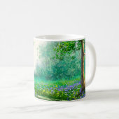 春風景油絵、森。 コーヒーマグカップ (正面右)