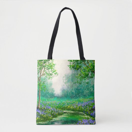 春風景油絵、森。 トートバッグ (正面)