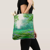 春風景油絵、森。 トートバッグ (クローズアップ)