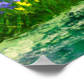 春風景油絵、森。 ポスター (角)