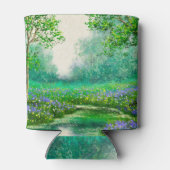 春風景油絵、森。 缶クーラー (裏面)