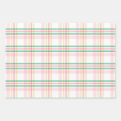 春魅力的ピンクの花とピンクの紙吹雪ドット ラッピングペーパーシート (正面2)