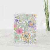 春鮮やかの花と緑の母の日 カード (裏面)