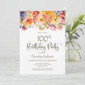 春鮮やかフローラ100th誕生日パーティー 招待状 (スタンド正面)