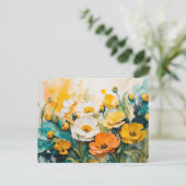 春鮮やか咲き油アクリル ポストカード (スタンド正面)