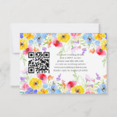 春鮮やか水彩花QRコード結婚ズ 出欠カード (裏面)