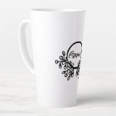 春鮮やか花柄 | カラフル自然Bl カフェラテマグ (左アングル)
