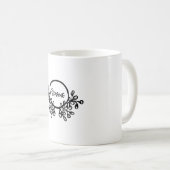 春鮮やか花柄 | カラフル自然Bl コーヒーマグカップ (正面右)