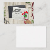 春鮮度 – フローラ美的印刷可能温度 コーリングカード (正面/裏面)