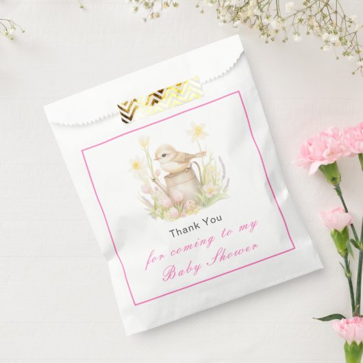 春鳥の散水缶赤ちゃんシャワー フェイバーバッグ (封をした状態)