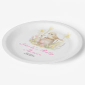春鳥の散水缶赤ちゃんシャワー ペーパープレート (アングル)