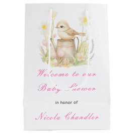 春鳥の散水缶赤ちゃんシャワー ミディアムペーパーバッグ