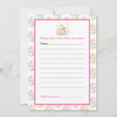 春鳥の散水缶赤ちゃんシャワー 招待状 (正面)