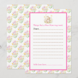 春鳥の散水缶赤ちゃんシャワー 招待状