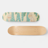 春鳥オン六角マウンテンズヴィンテージ スケートボード (横)