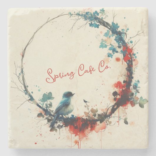 春鳥フローラ ストーンコースター (正面)