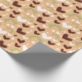 春鳥ラブカップル甘いチョコレートハート ラッピングペーパー (角)