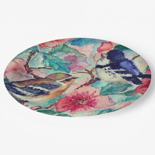 春鳥紙プレート絵を描- ペーパープレート (アングル)