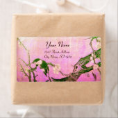 春鳥花ピンク明るい赤紫色 ラベル (インサイチュ)