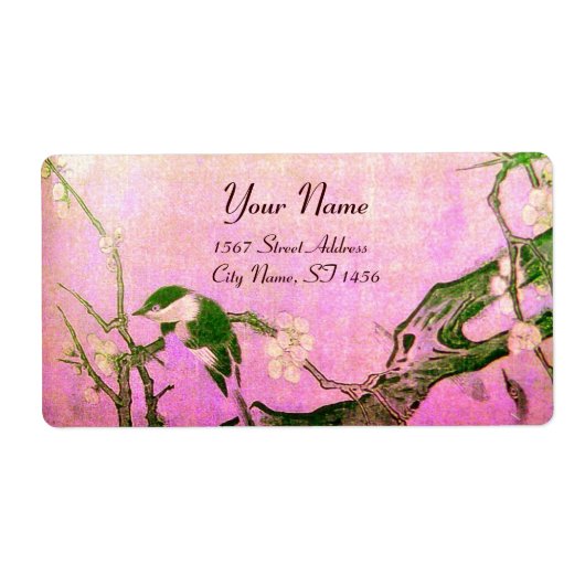 春鳥花ピンク明るい赤紫色 ラベル (正面)