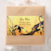 春鳥花黄褐色 ラベル (インサイチュ)