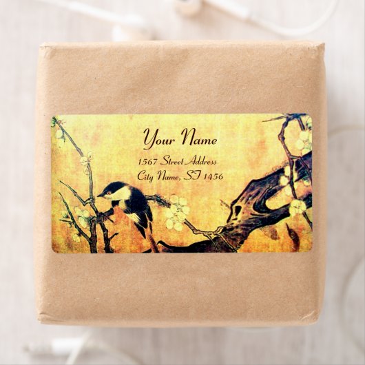 春鳥花黄褐色 ラベル (インサイチュ)