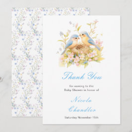 春鳥赤ちゃんシャワー サンキューカード