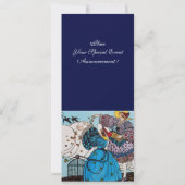 春鳥類園パーティー、サファイアジェムモノグラム 招待状 (裏面)