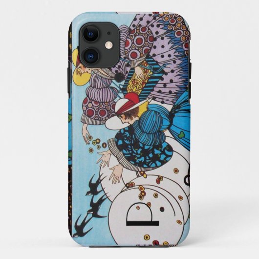 春鳥/ファッション衣装デザイナーモノグラム Case-Mate iPhoneケース (裏面)