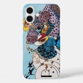 春鳥/ファッション衣装デザイナーモノグラム Case-Mate iPhoneケース (裏面)
