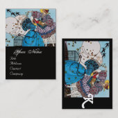 春鳥/美しいファッション衣装デザイナー 名刺 (正面/裏面)