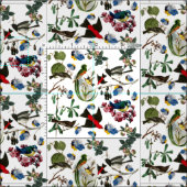 春鳥、羽カラフル及び果実フローラ ファブリック (タイル)