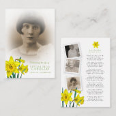 春黄色の水仙の花の写真の詩カード ノートカード (正面/裏面)