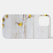 春黄色の花、白い板の装飾。 Case-Mate iPhoneケース (裏面 (横))