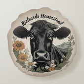 春黒牛 ラウンドクッション (裏面)