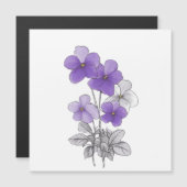 春27花、ラインスケッチ、ミニマル、ギフト (正面/裏面)