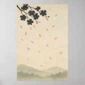 春3、風の花びら、季節プリント ポスター (正面)