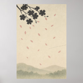 春3、風の花びら、季節プリント ポスター
