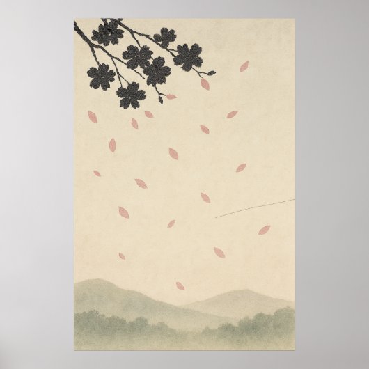 春3、風の花びら、季節プリント ポスター (正面)