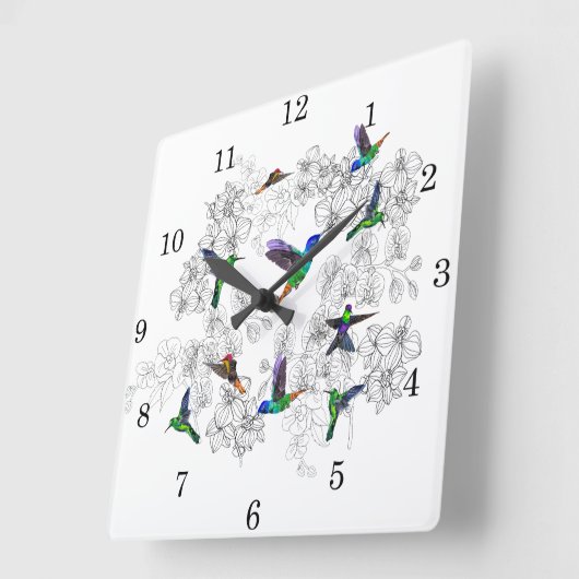 春4 スクエア壁時計 (傾斜)