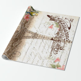 春60lb Decoupageポスターのパリ ラッピングペーパー