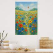 春7、ワイルドフラワーウィスパーシーズンプリント ポスター (キッチン)