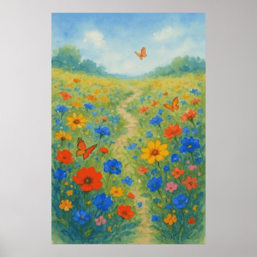 春7、ワイルドフラワーウィスパーシーズンプリント ポスター (正面)